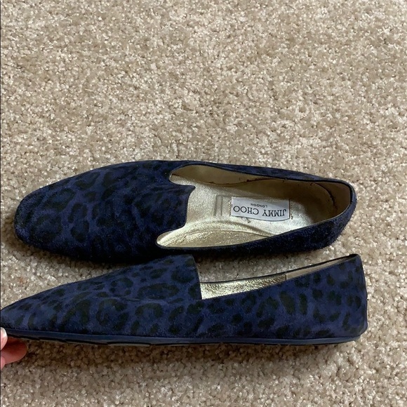 Jimmy Choo Other - Jimmy Choo Wheel leopard print suede loafers